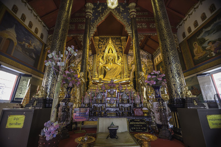 The Buddha image in a templeのeditorial素材