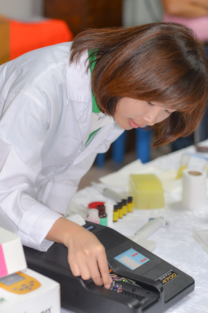 SUKHOTHAI province - MAR 5-6: Lemon basil farmer workshop, technology transfer to community March 5-6, 2015 in the northern of Thailand.のeditorial素材