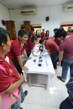 SUKHOTHAI province - MAR 5-6: Lemon basil farmer workshop, technology transfer to community March 5-6, 2015 in the northern of Thailand.のeditorial素材