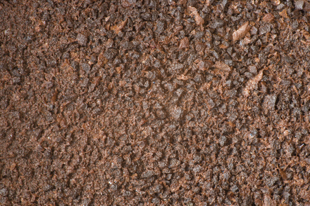 Closeup of wet spent coffee ground textureの写真素材