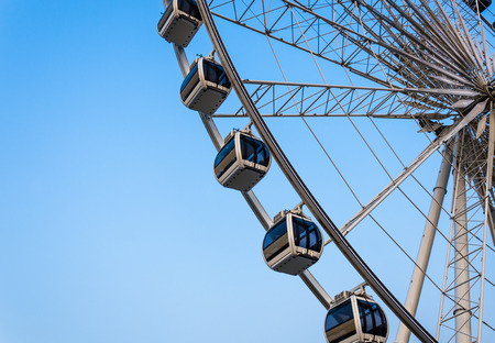 Cable-car with a blue sky background のeditorial素材