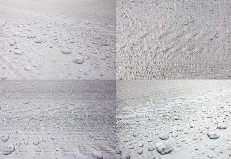 Four textures of water droplets on the surface of the building element-Gidrobarer for roofingの写真素材