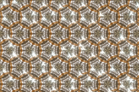 Abstract tile background with hexagonal tiles yellow brown