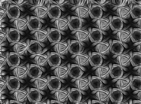 Black and white mosaic pattern with abstract textureの写真素材