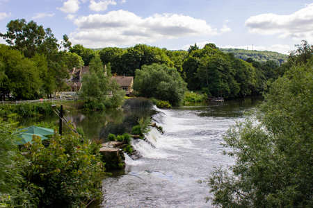 Bathampton mill waterfallの写真素材