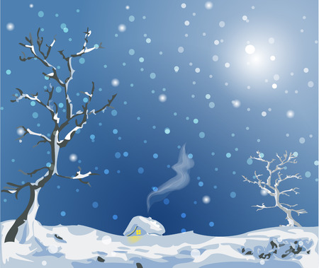 Christmass country - vector imageのイラスト素材