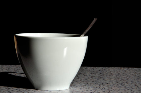 Cup and coffee spoonの写真素材