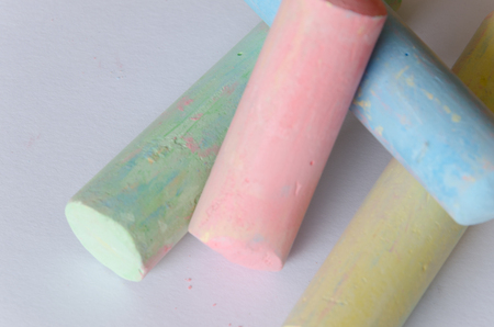 Crayons on light backgroundの写真素材