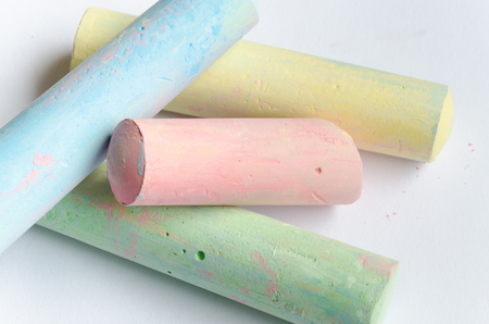 Crayons on white backgroundの写真素材