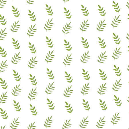 Nature seamless pattern watercolor hand drawn leaf. Nature colorのイラスト素材
