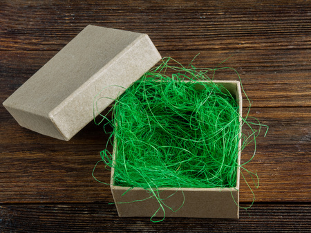 Wrapped vintage gift boxの写真素材