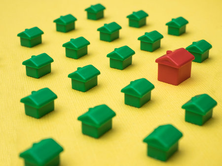 Row of houses, illustration for real estateの写真素材