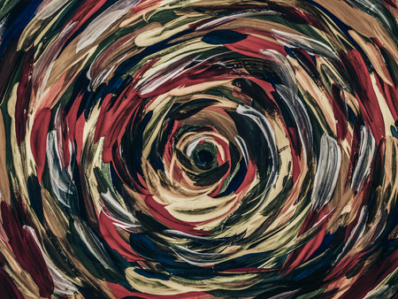 Hand drawn painting. Abstract art background. Painting on canvas. Color texture. Fragment of artwork. Brushstrokes of paint. Modern art. Contemporary art. Colorful canvas. Close up.の写真素材