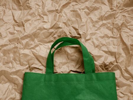 Cotton bag for free plastic shopping. Zero waste conceptの写真素材