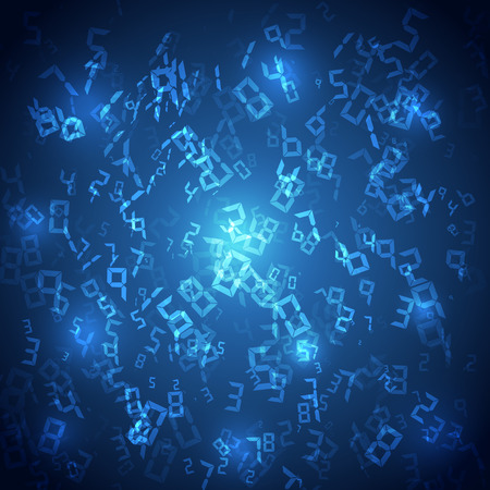 abstract technology background with numbersのイラスト素材