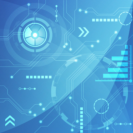 Blue Abstract technology circuit Background, vector illustrationのイラスト素材