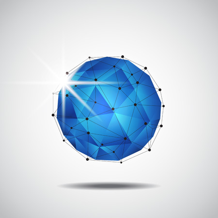 Abstract geometric lattice, technology backgroundのイラスト素材