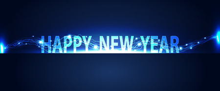 Happy new year  technology concept backgroundのイラスト素材
