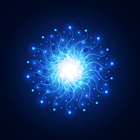abstract aura light network tech, vector backgroundのイラスト素材