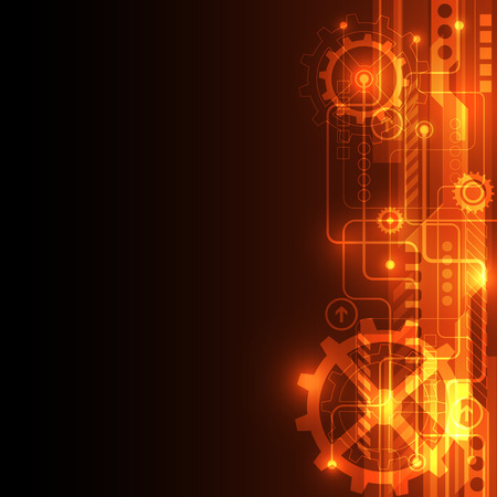 abstract technology concept background, vector illustrationのイラスト素材