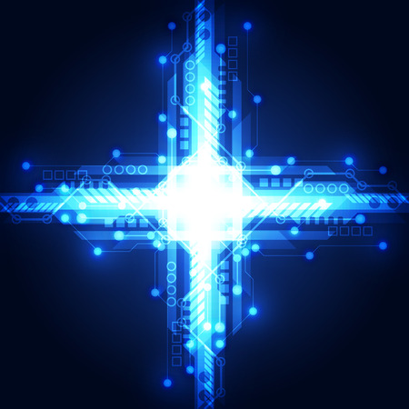 abstract technology concept background, vector illustrationのイラスト素材