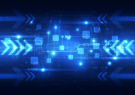 Abstract blue technology telecoms background, vector illustrationのイラスト素材