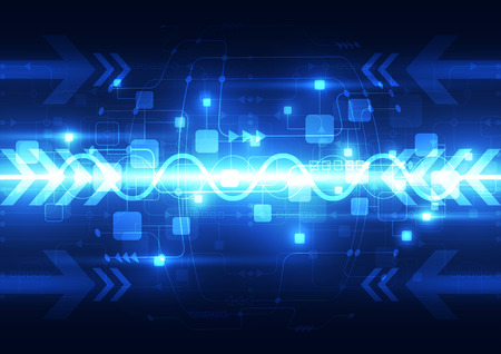 Abstract blue technology telecoms background, vector illustrationのイラスト素材