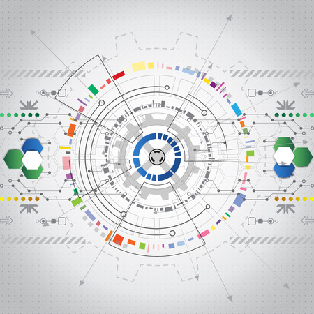 Abstract future technology design background, vector illustrationのイラスト素材