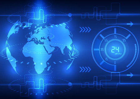 Abstract global future technology background, vector illustrationのイラスト素材
