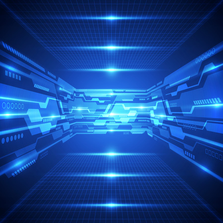 Abstract future technology concept background, vector illustrationのイラスト素材