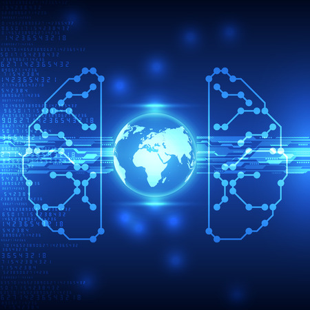 Abstract global communication technology background, vector illustrationのイラスト素材