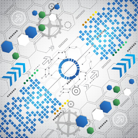Abstract background with technology elements. vector illustrationのイラスト素材
