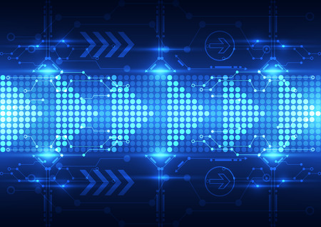 abstract future download technology system background, vector illustrationのイラスト素材