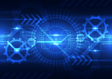 vector digital technology concept, abstract backgroundのイラスト素材
