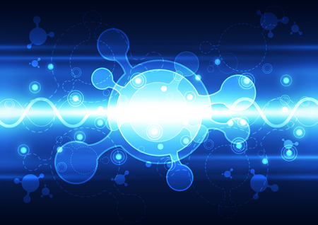 Technology science concept background, vector illustrationのイラスト素材