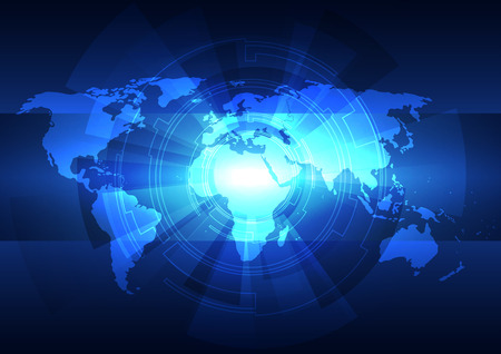 vector digital global technology concept abstract backgroundのイラスト素材