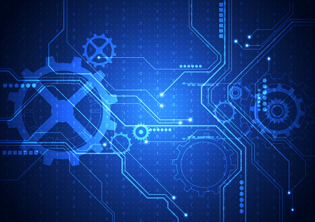 vector digital technology concept, abstract backgroundのイラスト素材