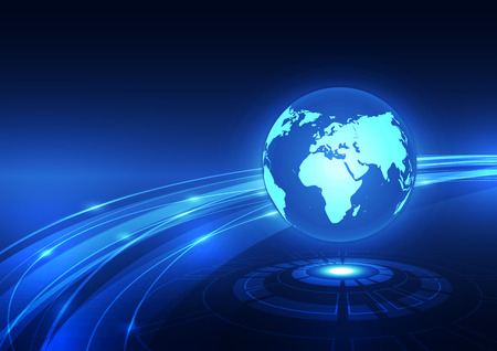 digital global technology concept abstract backgroundのイラスト素材
