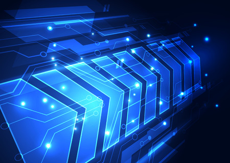 abstract vector digital future technology background illustrationのイラスト素材