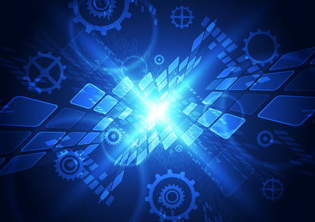 abstract vector future technology background illustrationのイラスト素材
