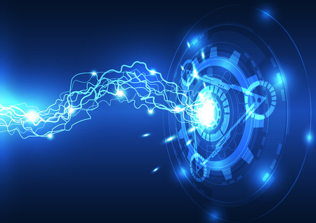 abstract vector electric technology background illustrationのイラスト素材