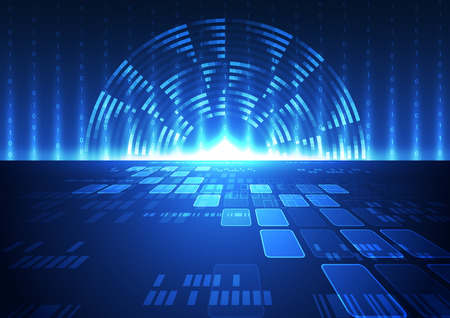 abstract vector digital future technology background illustrationのイラスト素材