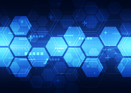 abstract vector future technology concept background illustrationのイラスト素材