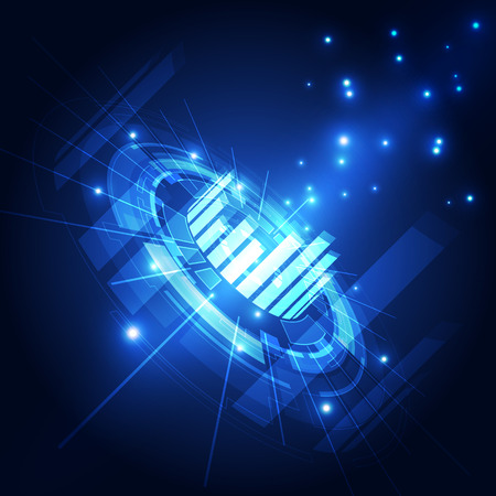abstract future technology concept background, vector illustrationのイラスト素材