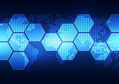 vector digital global technology concept, abstract backgroundのイラスト素材