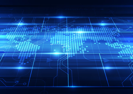vector digital global technology concept, abstract backgroundのイラスト素材