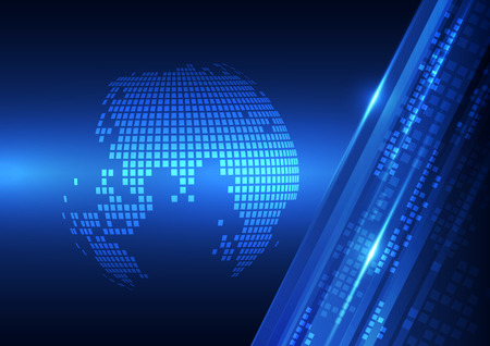 vector digital global technology concept, abstract backgroundのイラスト素材
