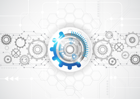 abstract vector engineering technology background, illustrationのイラスト素材