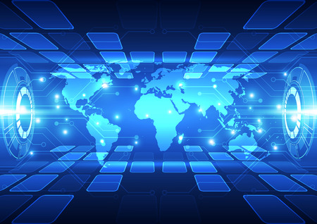 vector digital global technology concept, abstract backgroundのイラスト素材