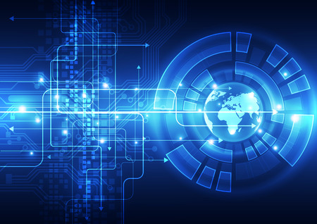 vector digital global technology concept, abstract backgroundのイラスト素材